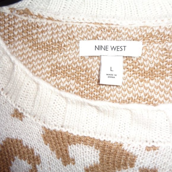 Nine West Cheetah Sweater Size Large NWT - Picture 5 of 10